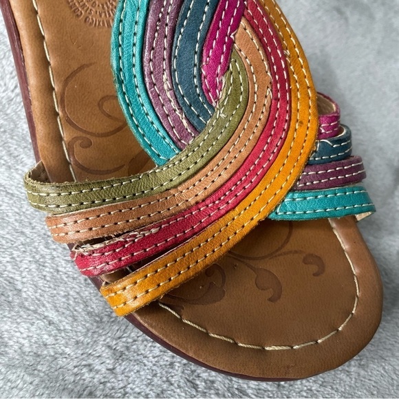 Indios by Impucaiza Colorful Gladiator Wedge Sandals Size - Picture 8 of 12